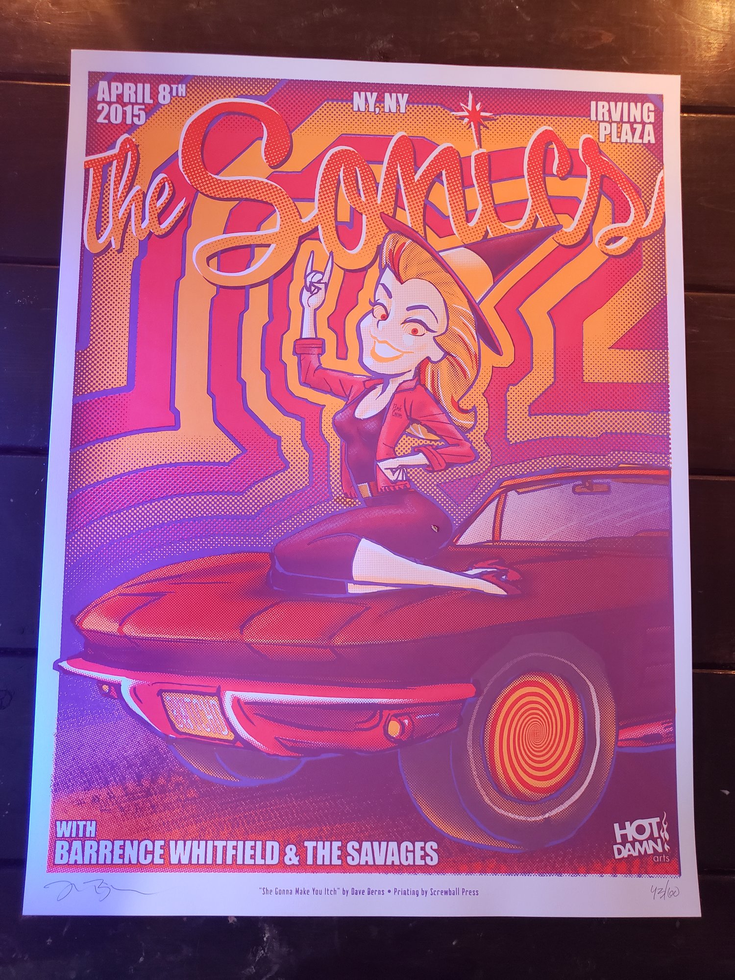 The Sonics Gig Poster 2015 NYC