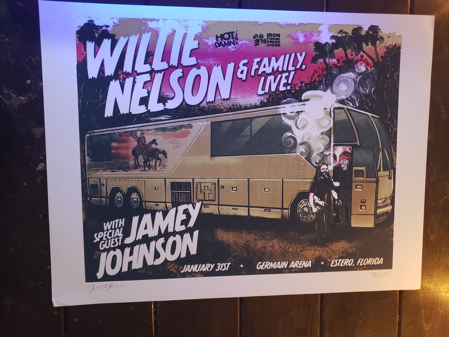 Willie Nelson and Jamey Johnson Gig Poster 