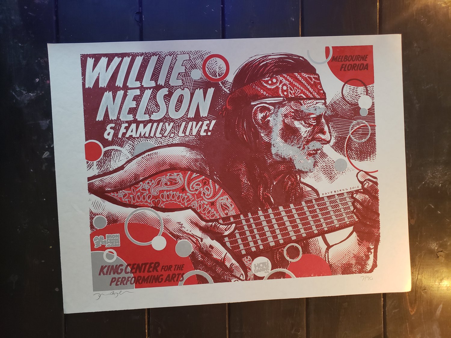Willie Nelson Gig Poster Melbourne