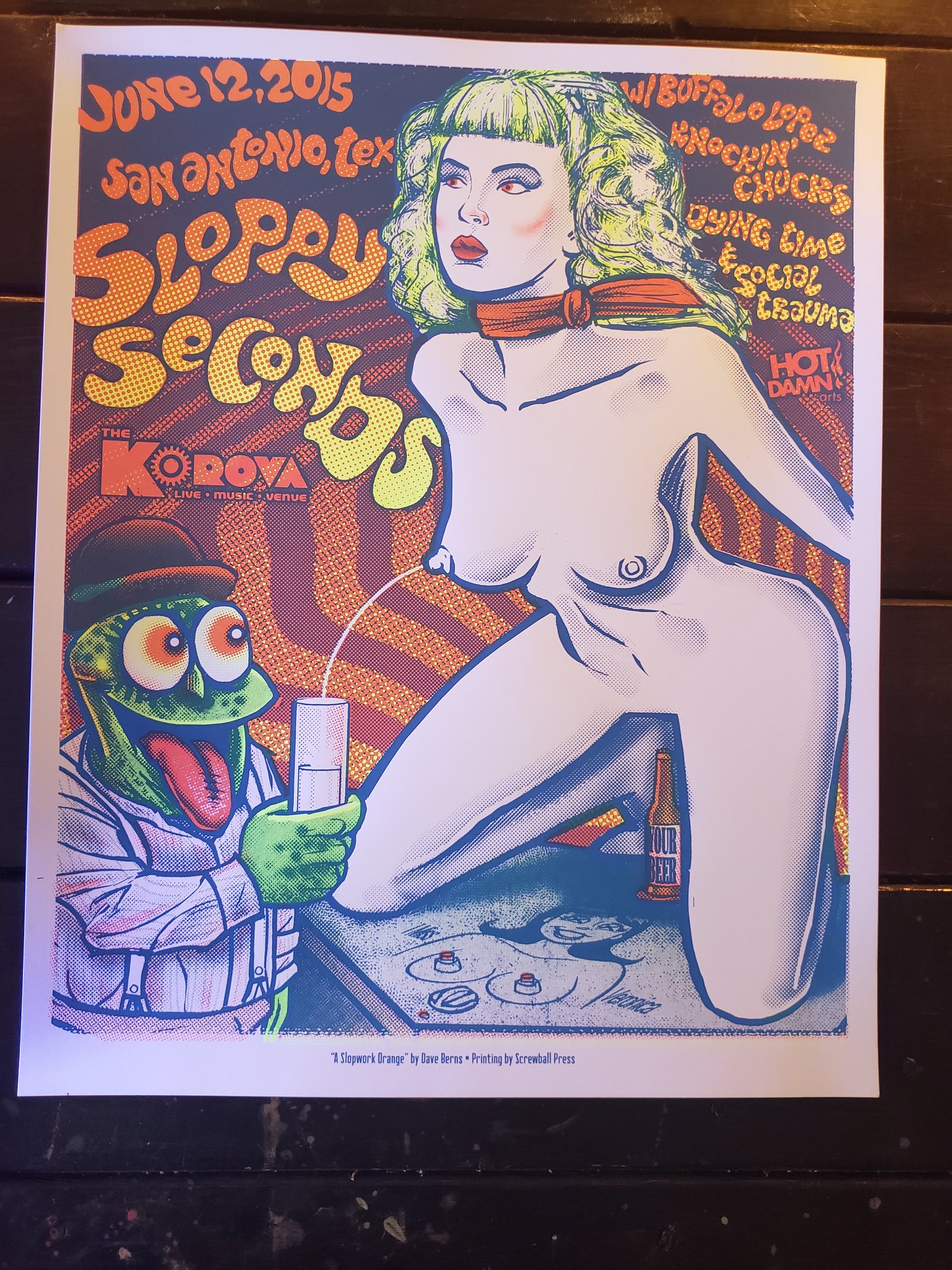 Sloppy Seconds Gig Poster 2015 San Antonio 