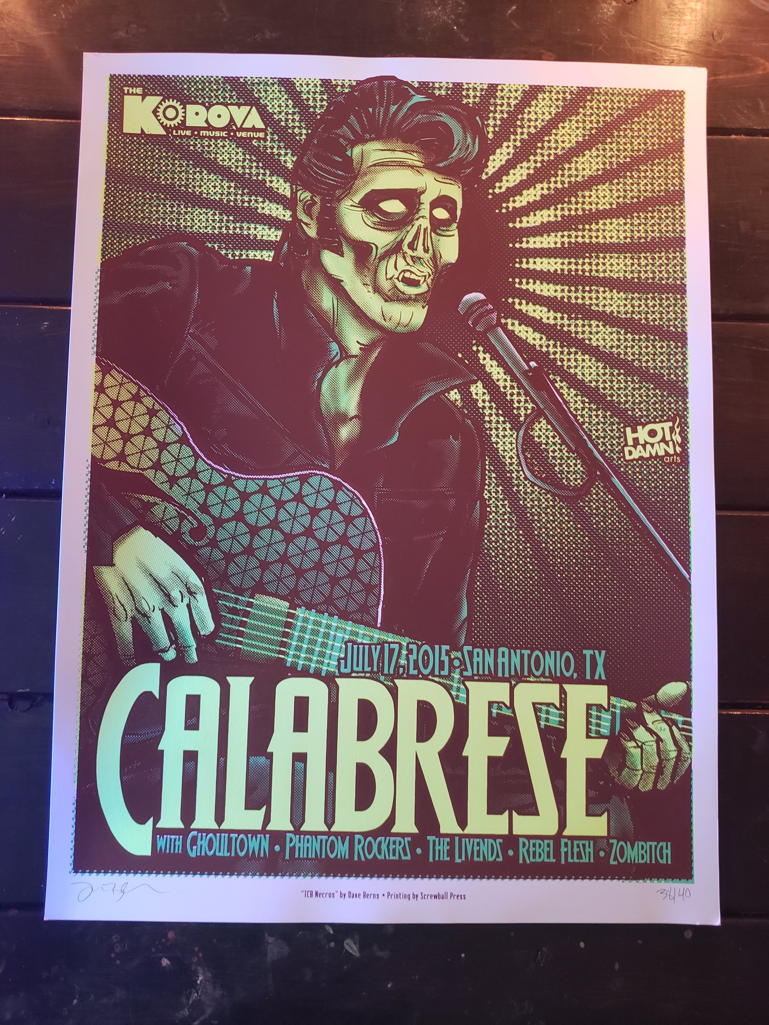 Calabrese Gig Poster 2015 San Antonio 