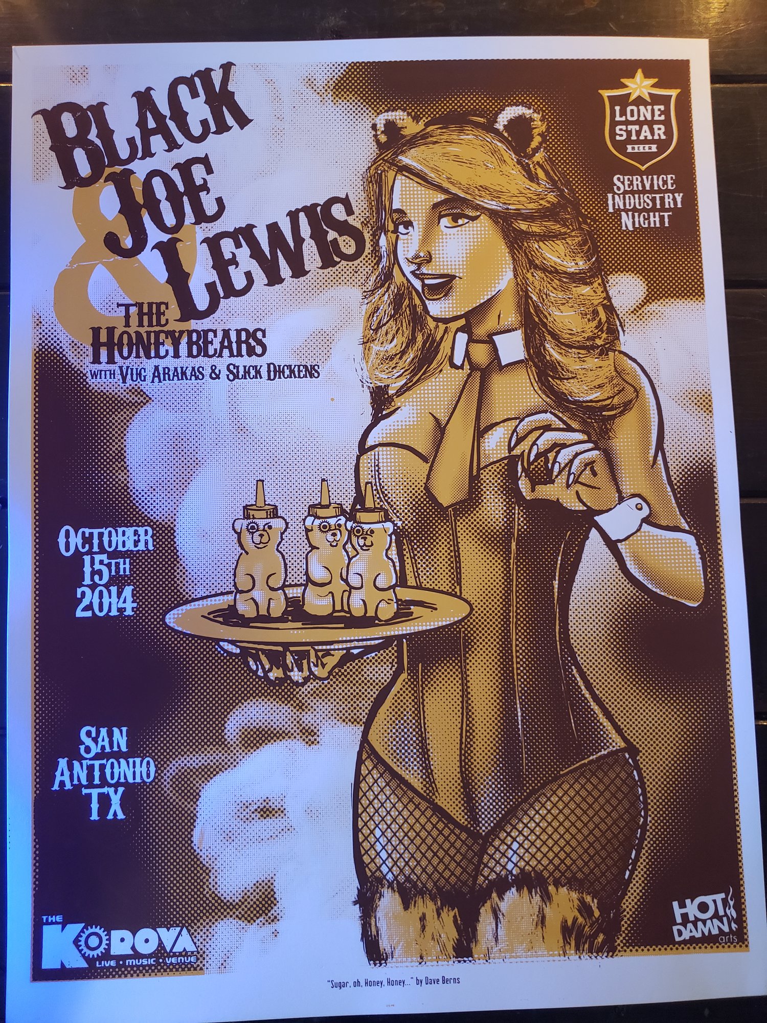 Black Joe Lewis and the Honeybears Gig Poster 2014 San Antonio 