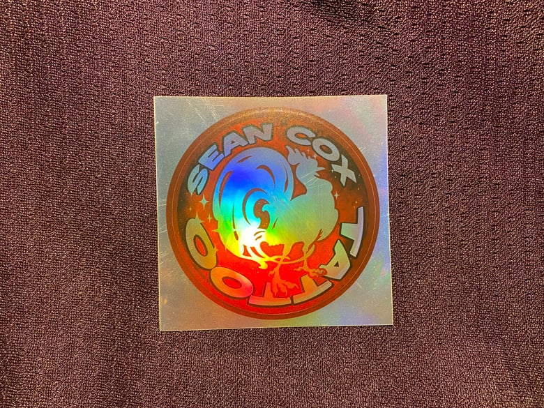 Image of Sean Cox Tattoo Hologram Cock Sticker