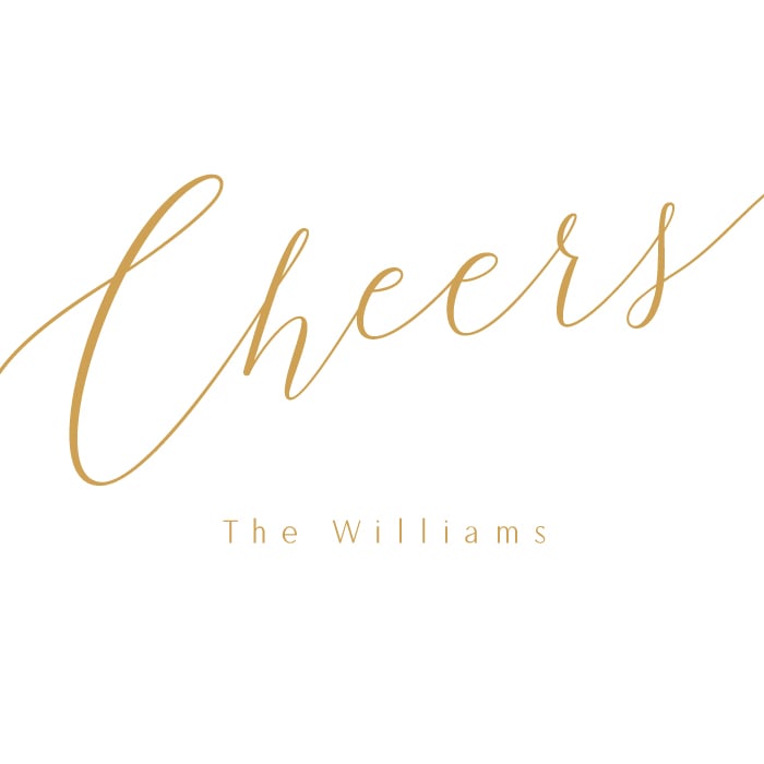 Image of Elegant Cheers Adhesive Gift Tags - Gold