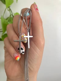 Image 1 of SILVER CROSS NECKLACE 