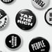 Image of Tax The Rich 1.5” pin