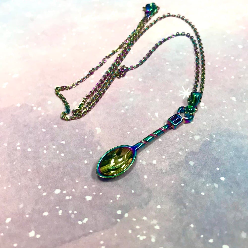 Image of Hard Enamel Spoonie Pendant Necklaces