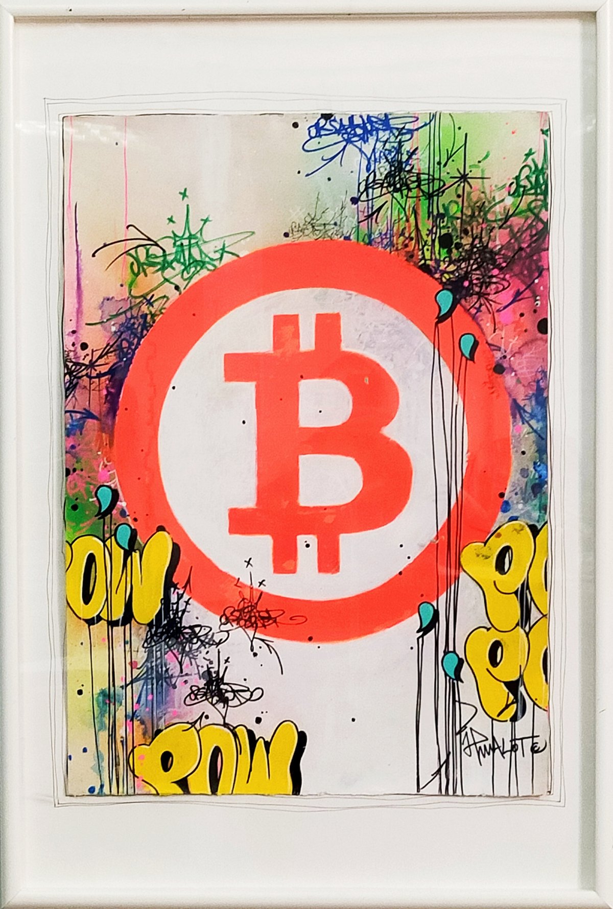 Image of BITCOIN 2018 on paper/ Signed + COA.