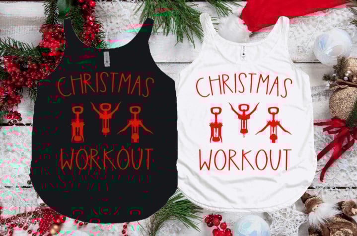 christmas workout tanks