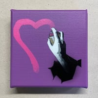 Image 1 of "(S)pray For Love" 1/1 Mini Canvas (purple)