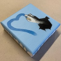 Image 2 of "(S)pray For Love" 1/1 Mini Canvas (baby blue)
