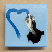 Image 1 of "(S)pray For Love" 1/1 Mini Canvas (baby blue)