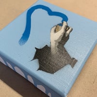 Image 3 of "(S)pray For Love" 1/1 Mini Canvas (baby blue)