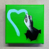 Image 1 of "(S)pray For Love" 1/1 Mini Canvas (green)