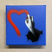 Image 1 of "(S)pray For Love" 1/1 Mini Canvas (royal blue)