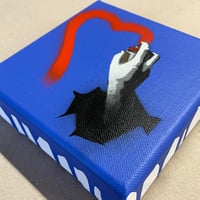 Image 3 of "(S)pray For Love" 1/1 Mini Canvas (royal blue)