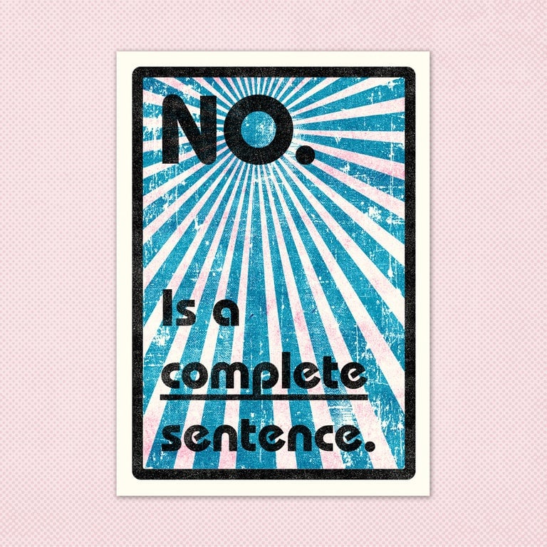 Image of No. Is a complete sentence.