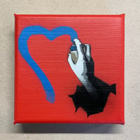 Image 1 of "(S)pray For Love" 1/1 Mini Canvas (red)