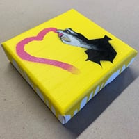 Image 2 of "(S)pray For Love" 1/1 Mini Canvas (yellow)