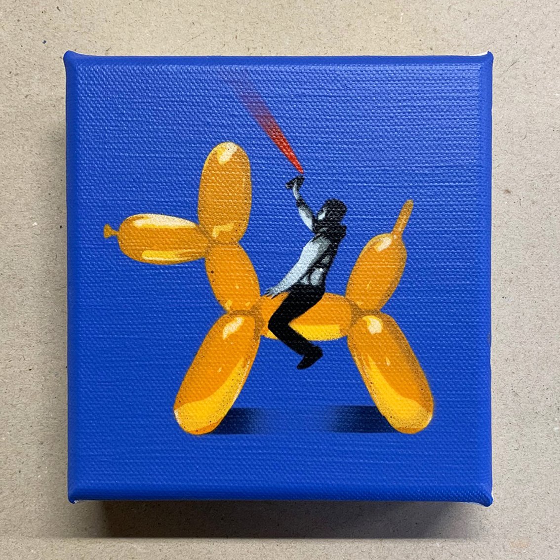 Image of "Plain Art Rodeo" 1/1 Mini Canvas (royal blue)