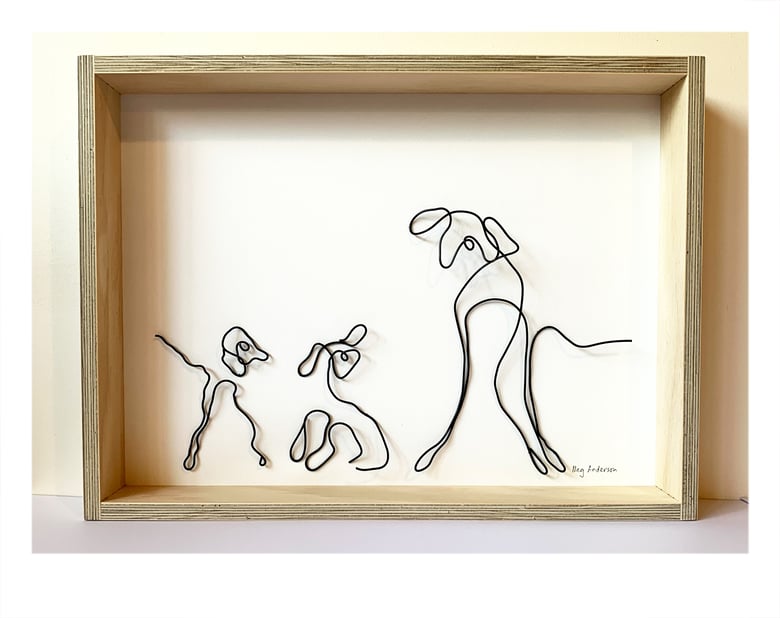 Image of Wire shadow box large: Can we go soon?