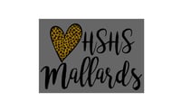 Image 1 of YOUTH S-XL HSHS Mallards with graphic heart 3310 Next Level short sleeve tee