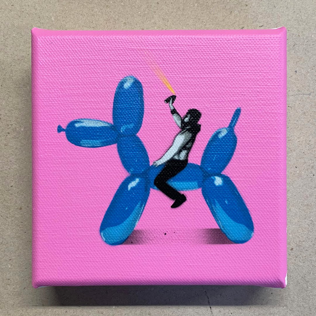 Image of "Plain Art Rodeo" 1/1 Mini Canvas (soft pink)