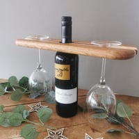 Image 2 of WINE BOTTLE & GLASS HOLDER 