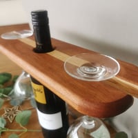 Image 4 of WINE BOTTLE & GLASS HOLDER 