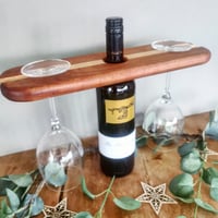 Image 1 of WINE BOTTLE & GLASS HOLDER 