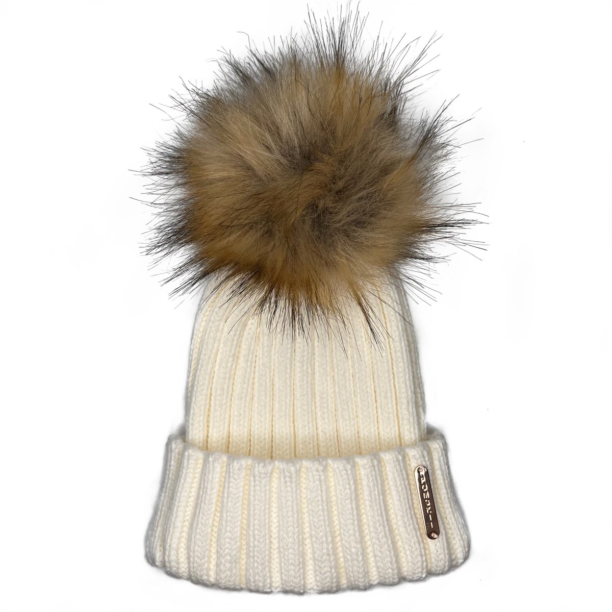 Vanilla Faux Fur Pomskii POMSKII Luxury Pom Pom Hats Winter
