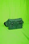 Chequered XL cross bag in green