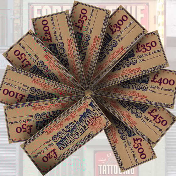 Image of Tattoo Gift Vouchers (UK ONLY)