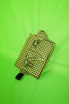 Chequered XL cross bag in yellow