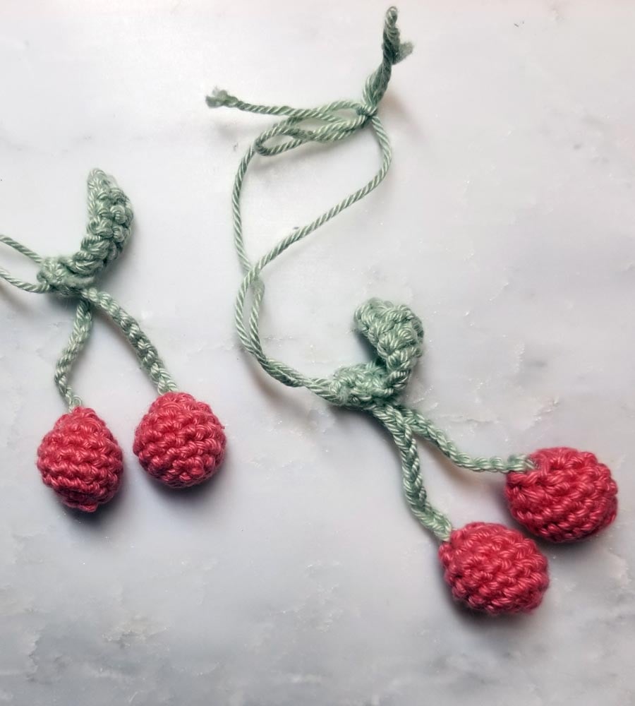 Image of Les Cerises - Paire de Cerises au Crochet