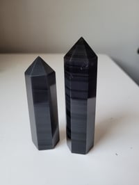 Black obsidian towers