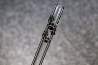 Image 4 of Swirl of Paw Prints Glass Drinking Straw