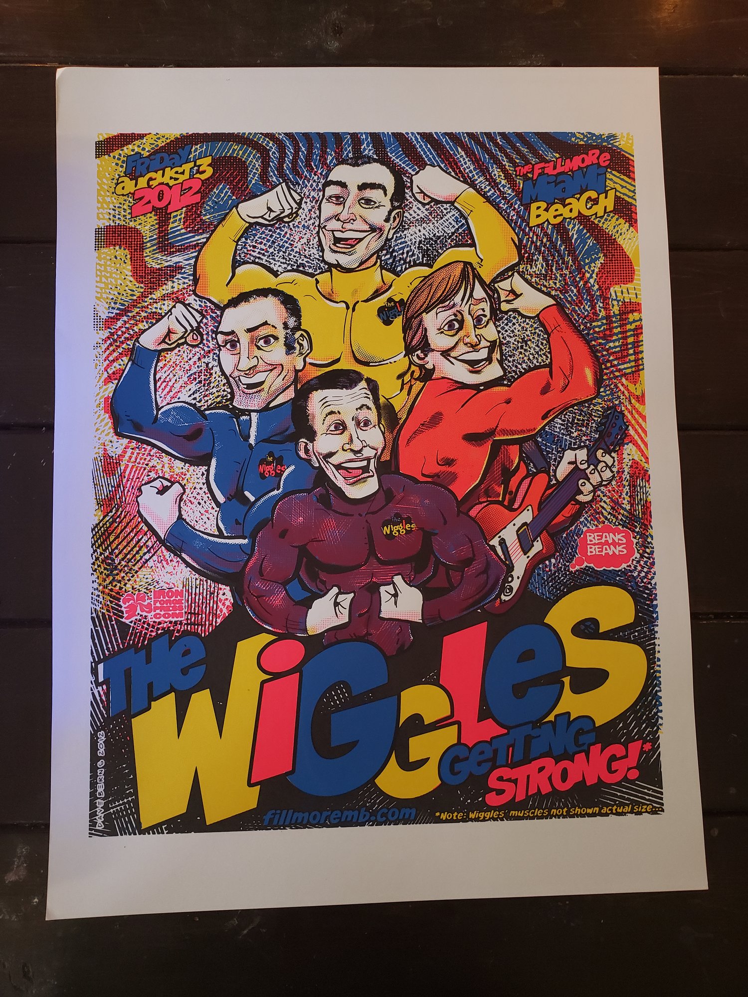 The Wiggles Gig Poster 2012 Fillmore Miami