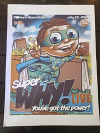 Super Why Gig Poster 2012 Fillmore Miami