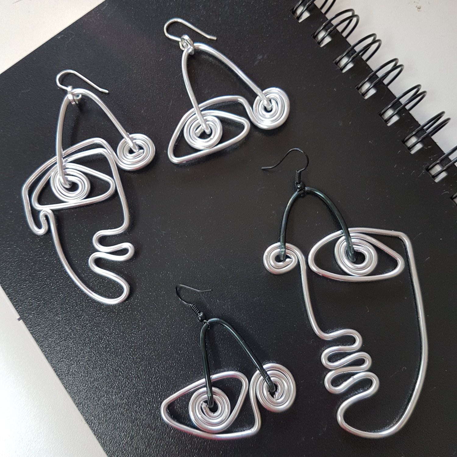 Image of doodle face earrings 