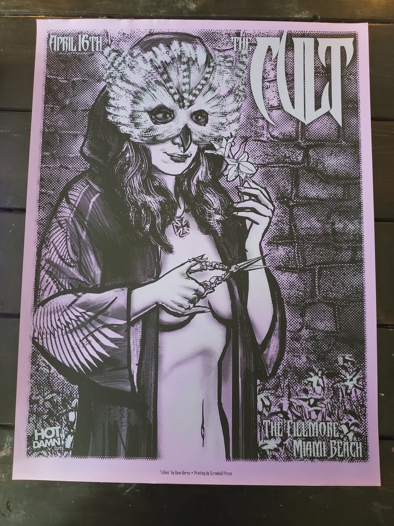 The Cult Gig Poster Fillmore Miami