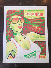 Image 1 of Designer Drugs Gig Poster glow inks