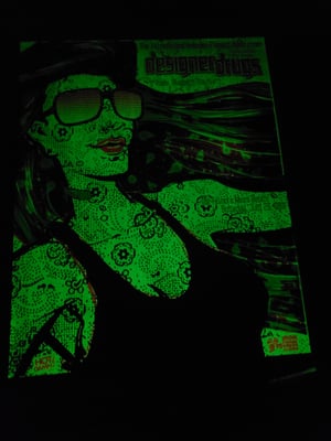 Designer Drugs Gig Poster glow inks