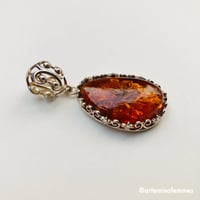 Image 2 of Amber Hearth Sterling Silver Pendant