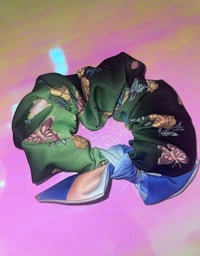 Image 2 of Green Rose Scrunchie 