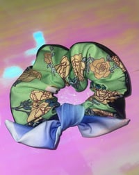 Image 1 of Green Rose Scrunchie 