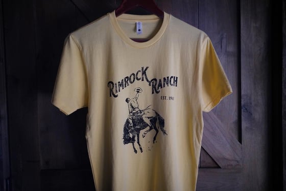 Image of Bronc Rider Tee - Faded Yellow and Black