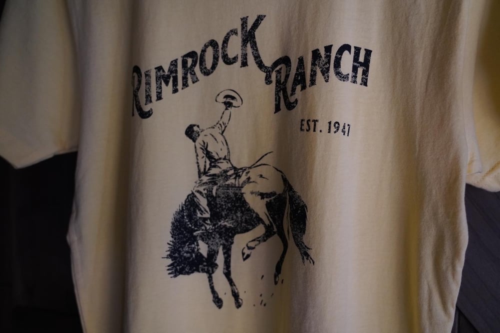 Image of Bronc Rider Tee - Faded Yellow and Black