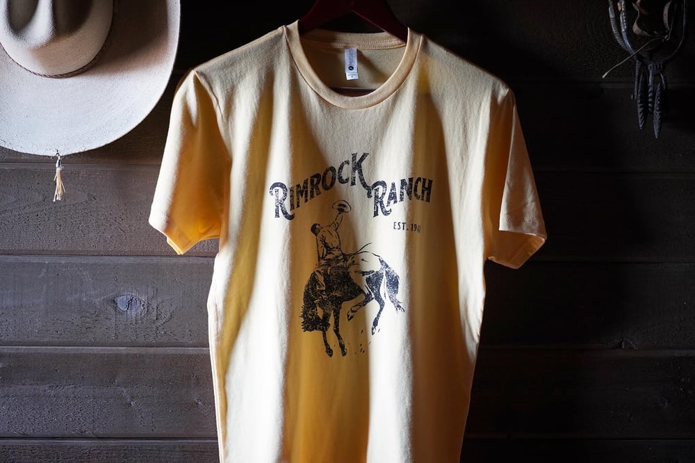 Image of Bronc Rider Tee - Faded Yellow and Black
