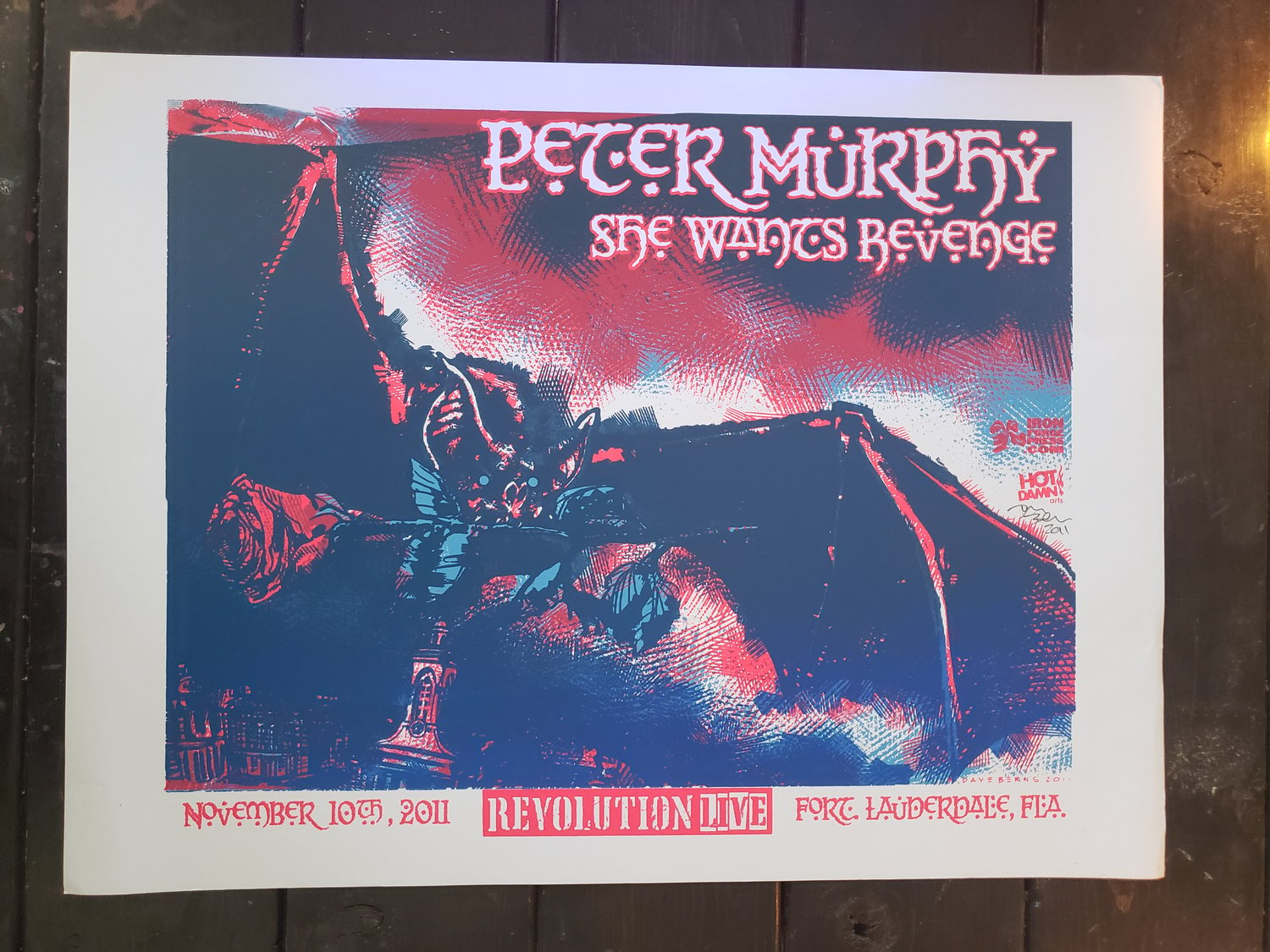 Peter Murphy Gig Poster 2011 Fort Lauderdale 